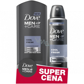Dove Men + Care Cool Fresh sprchový gel 250 ml + antiperspirant sprej pro muže 150 ml, duopack