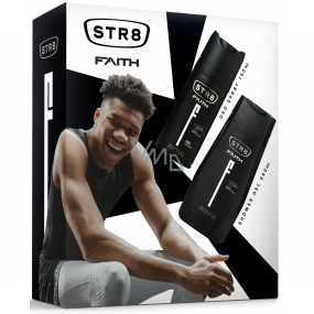 Str8 Faith deodorant sprej pro muže 150 ml + sprchový gel 250 ml, kosmetická sada