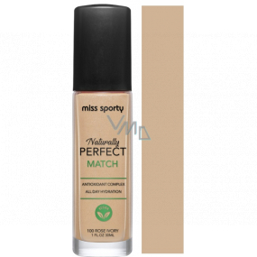 Miss Sporty Naturally Perfect Match make-up 100 Rose Ivory 30 ml