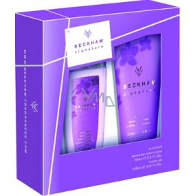 David Beckham Signature for Her parfémovaný deodorant sklo pro ženy 75 ml + sprchový gel 150 ml, kosmetická sada