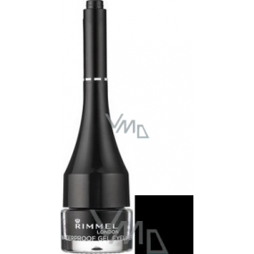 Rimmel London Waterproof voděodolné gelové oční linky 001 Black 2 g