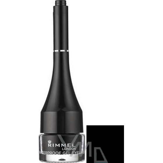 Rimmel London Waterproof voděodolné gelové oční linky 001 Black 2 g
