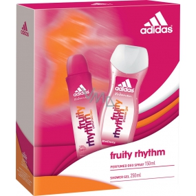 Adidas Fruity Rhythm deodorant sprej 150 ml + sprchový gel 250 ml, pro ženy kosmetická sada