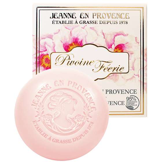 Jeanne en Provence Pivoine Féérie - Pivoňková víla tuhé toaletní mýdlo 100 g