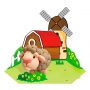 Jumping Clay Farma - Ovečka samoschnoucí modelovací hmota 51 g + papírová maketa + tvořítko 5+