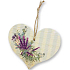 Bohemia Gifts Dřevěné dekorační srdce s potiskem Levandule 13 cm
