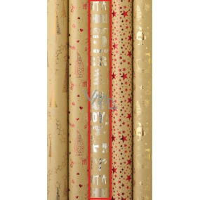 Zoewie Dárkový balicí papír 70 x 150 cm Vánoční Luxusní Luxury s ražbou stříbrný Merry Christmas dárky, stromky, sněhulák