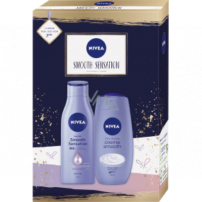 Nivea Smooth Sensation tělové mléko 250 ml + sprchový gel 250 ml, kosmetická sada pro ženy