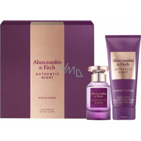 Abercrombie & Fitch Authentic Night Woman parfémovaná voda pro ženy 50 ml + tělové mléko 200 ml, dárková sada