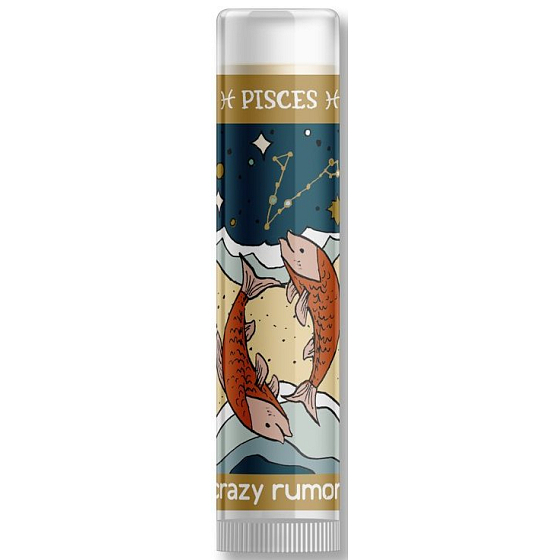 Crazy Rumors Zodiac Ryby balzám na rty s příchutí manga, citronu a lesního ovoce 4,4 ml
