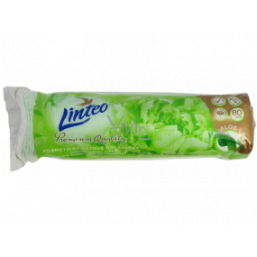 Linteo Premium Quality Aloe Vera kosmetické vatové odličovací tampony 80 kusů