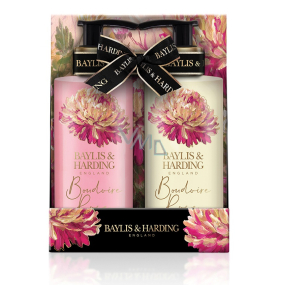 Baylis & Harding Tajemná růže tekuté mýdlo dávkovač 300 ml + mléko na ruce a tělo 300 ml, kosmetická sada pro ženy