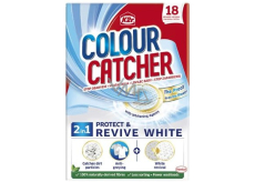 K2r Colour Catcher Stop obarvení prací ubrousky pro bílé prádlo a oživení bílé 18 kusů