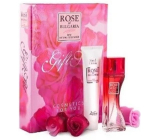 Rose of Bulgaria parfémovaná voda 50 ml + krém na ruce s růžovou vodou 75 ml + mýdlo ve tvaru růže 3 x 30 g, dárková sada pro ženy