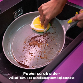 Vileda Punch houba na nádobí s vůní citronu, 1 kus