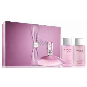 Calvin Klein Euphoria Blossom toaletní voda 100 ml + tělové mléko 100 ml + sprchový gel 100 ml, pro ženy dárková sada