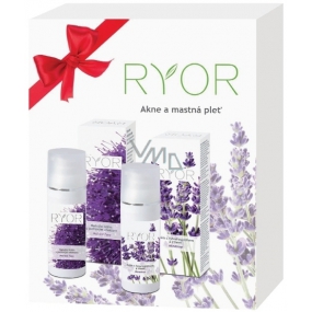 Ryor Aknestop Akné a mastná pleť krém s fytosfingosinem a irisem 50 ml + matující krém s pudrovým efektem 50 ml, kosmetická sada