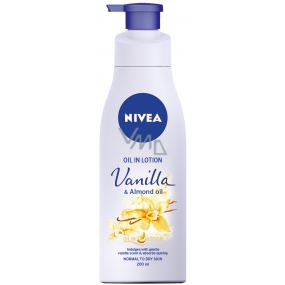 Nivea Vanilla & Almond Oil tělové mléko s olejem dávkovač 200 ml
