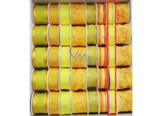 Ditipo Stuha látková s drátkem žlutá neon 4 m x 15 mm