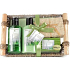 Raphael Rosalee Cosmetics Aloe a Heřmánek sprchový gel 150 ml + tělové mléko 150 ml + tuhé mýdlo 90 g + masážní ručník + ošatka, kosmetická sada
