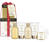 Baylis & Harding Sladká mandarinka a Grapefruit mycí gel 100 ml + sprchový krém 100 ml + tělové mléko 50 ml + krém na ruce 50 ml + koupelové krystalky 25 g + mycí žínka, kosmetická sada