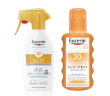 Eucerin Sun Sensitive Protect SPF 50 sprej na opalování 200 ml + SPF30 transparentní sprej pro děti 200 ml