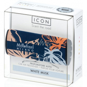 Millefiori Milano Icon White Musk - Bílé pižmo vůně do auta Textil Floral voní až 2 měsíce 47 g