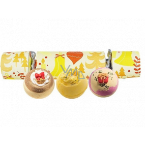 Bomb Cosmetics Baby It´s Gold Outside šumivý balistik do koupele 3 x 160 g, kosmetická sada