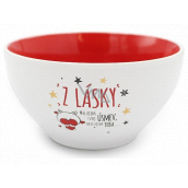Nekupto Dárkové centrum Keramická snídaňová miska Z lásky 13 x 6,5 cm