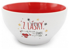 Nekupto Dárkové centrum Keramická snídaňová miska Z lásky 13 x 6,5 cm
