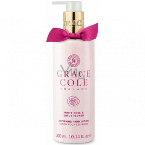 Grace Cole White Rose & Lotus Flower jemné mléko na ruce dávkovač 300 ml