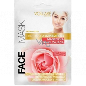 Vollaré Cosmetics Hydratační maska s výtažkem z divoké růže na obličej a krk 2 x 5 ml