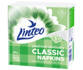 Linteo Classic bílé papírové ubrousky 1 vrstvé 33 x 33 cm 100 kusů