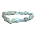 Larimar Troml náramek elastický přírodní kámen vyrobený z lesklých a zaoblených kamenů 8-12 mm / 16 - 17 cm, kámen bájné Atlantidy