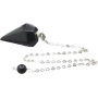 Obsidian kyvadlo přírodní kámen 2,5 cm + 18 cm řetízek s korálkou, kámen záchrany