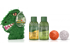 Baylis & Harding Dinosaurus pěna do koupele 100 ml + šampon na vlasy 30 ml + šumivá bomba do koupele 2 x 20 g, kosmetická sada pro děti