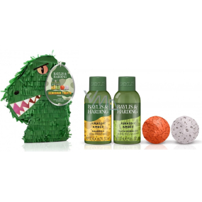 Baylis & Harding Dinosaurus pěna do koupele 100 ml + šampon na vlasy 30 ml + šumivá bomba do koupele 2 x 20 g, kosmetická sada pro děti