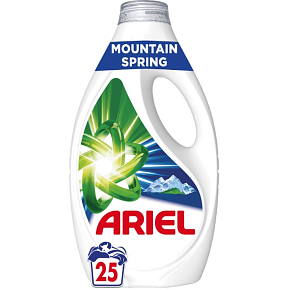Ariel Mountain Spring tekutý prací gel pro čisté a voňavé prádlo bez skvrn 25 dávek 1,125 l