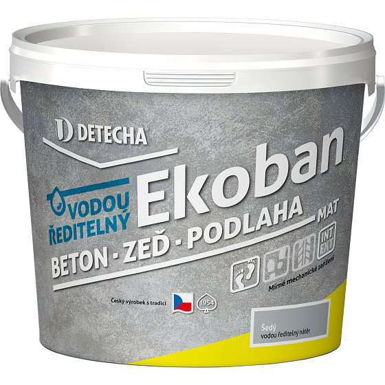 Detecha Ekoban barva na dřevo i beton, šedá, 5 kg