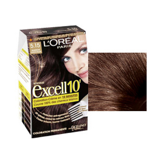Loreal Paris Excell 10 barva na vlasy odstín 5,15 ledová kaštanová