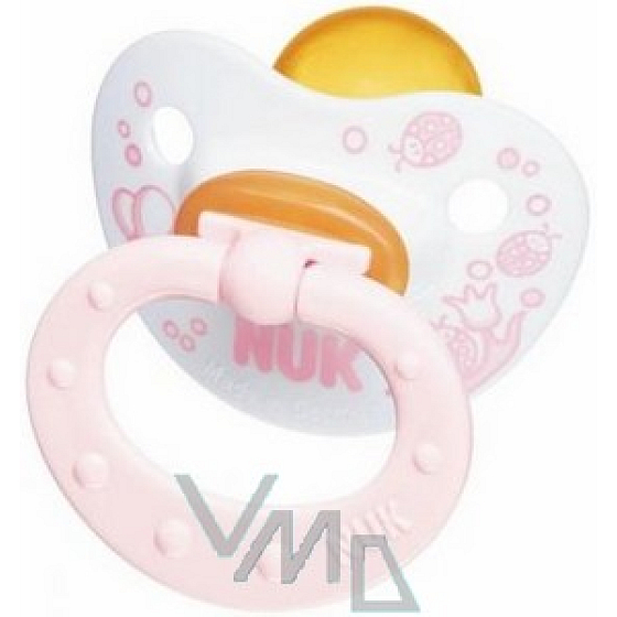 Nuk Rose & Blue ortodontické latexové šidítko 0-6 měsíců růžové 1 kus