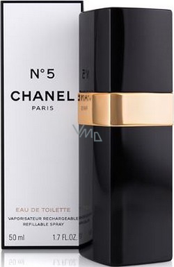 Chanel No.5 eau de toilette refillable bottle for women 50 ml