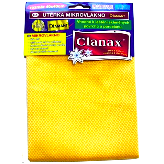 Clanax Diamant utěrka mikrovlákno 40 x 40 cm 1 kus