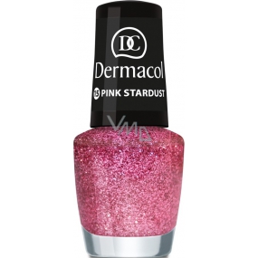 Dermacol Nail Polish with Effect Glitter Touch lak na nehty s efektem 15 Pink Stardust 5 ml