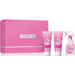 Moschino Fresh Couture Pink toaletní voda pro ženy 50 ml + sprchový gel 50 ml + tělové mléko 50 ml, dárková sada