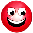Nekupto Magnet Emoji Smajlík kolečko červené 4 cm