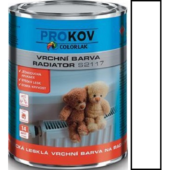 Colorlak Vrchní barva Radiator S2117 Bílá, lesklá 0,6 l