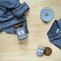 WoodWick Soft Chambray - Čisté prádlo vonná svíčka s dřevěným knotem a víčkem sklo střední 275 g
