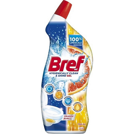 Bref Hygienically Clean & Shine Orange Burst gelový čistič 700 ml