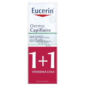 Eucerin DermoCapillaire gelový šampon proti mastným lupům 2 x 250 ml, duopack